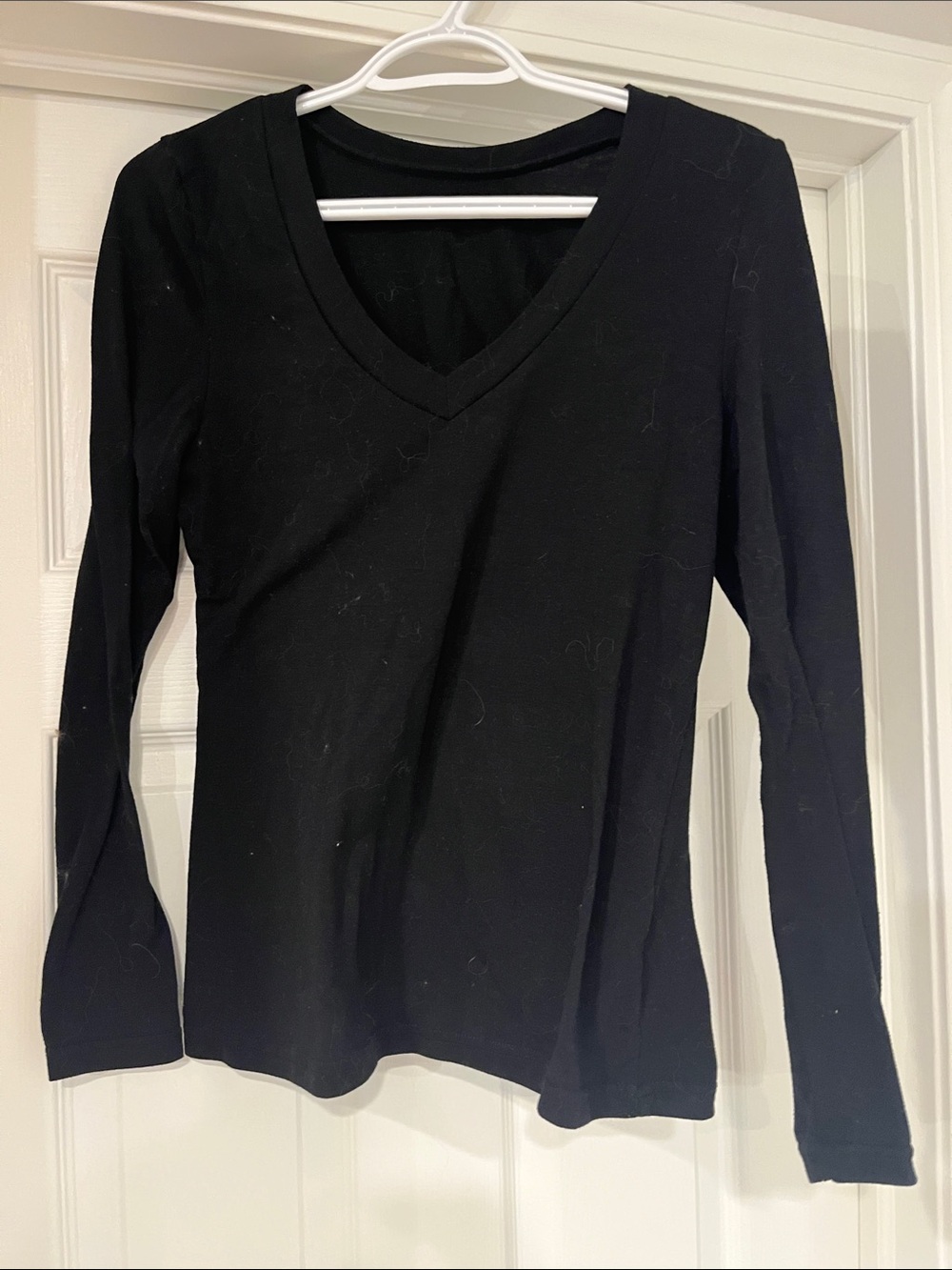 Classic Black V-Neck Women’s Top